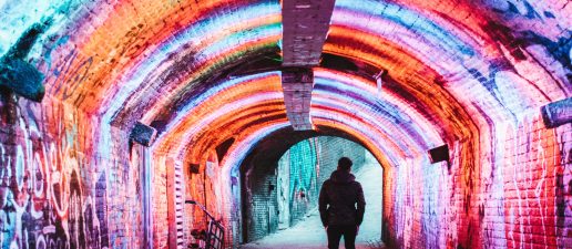 Kleurrijke tunnel